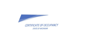 State of Michigan Certificate of Occupancy graphic.