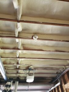 Image of spray foam foundation insulation.