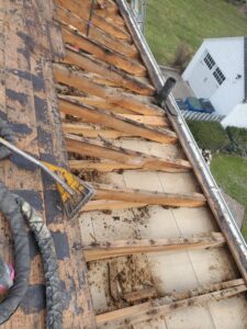 Before image of attic retrofit.